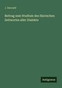 J. Navratil: Beitrag zum Studium des Slavischen Zeitwortes aller Dialekte, Buch