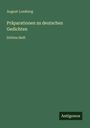 August Lomberg: Präparationen zu deutschen Gedichten, Buch