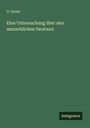 D. Hume: Eine Untersuchung über den menschlichen Verstand, Buch