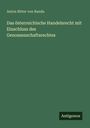 Anton Ritter Von Randa: Das österreichische Handelsrecht mit Einschluss des Genossenschaftsrechtes, Buch