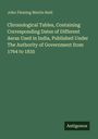 John Fleming Martin Reid: Chronological Tables, Containing Corresponding Dates of Different Aeras Used in India, Published Under The Authority of Government from 1764 to 1835, Buch