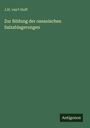 J. H. van't Hoff: Zur Bildung der ozeanischen Salzablagerungen, Buch
