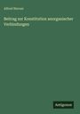 Alfred Werner: Beitrag zur Konstitution anorganischer Verbindungen, Buch