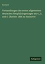 Anonym: Verhandlungen des ersten allgemeinen deutschen Neuphilologentages am 4., 5. und 6. Oktober 1886 zu Hannover, Buch