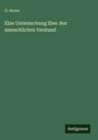 D. Hume: Eine Untersuchung über den menschlichen Verstand, Buch