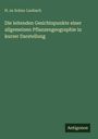 H. Zu Solms-Laubach: Die leitenden Gesichtspunkte einer allgemeinen Pflanzengeographie in kurzer Darstellung, Buch