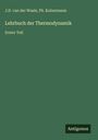J. D. van der Waals: Lehrbuch der Thermodynamik, Buch