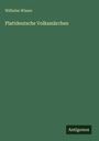 Wilhelm Wisser: Plattdeutsche Volksmärchen, Buch