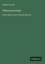 Wilhelm Wundt: Völkerpsychologie, Buch