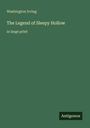 "Washington Irving. The Legend of Sleepy Hollow. in large print. Antigonos" auf grünem Hintergrund.