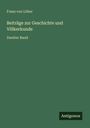 Franz von Löher: Beiträge zur Geschichte und Völkerkunde, Buch