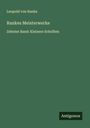 Leopold von Ranke: Rankes Meisterwerke, Buch