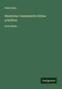 Felix Dahn: Bausteine: Gesammelte kleine schriften, Buch