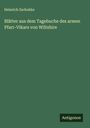 Heinrich Zschokke: Blätter aus dem Tagebuche des armen Pfarr-Vikars von Wiltshire, Buch