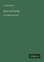 Georg Simmel: Kant und Goethe, Buch