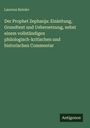 Grüner Hintergrund, Text: "Der Prophet Zephanja: Einleitung..." Autor: Laurenz Reinke. Unten rechts: "Antigonos" in einem schwarzen Rechteck.