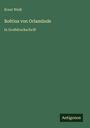 Ernst Weiß: Boëtius von Orlamünde, Buch