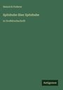 "Heinrich Federer: Spitzbube über Spitzbube, in Großdruckschrift. Grün mit 'Antigonos' Logo unten."