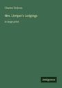 „Mrs. Lirriper's Lodgings“ von Charles Dickens, große Schrift. Grüner Hintergrund, „Antigonos“ in der Ecke.