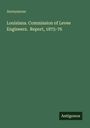 Oben links "Anonymous", Mitte "Louisiana. Commission of Levee Engineers. Report, 1875-76", unten rechts "Antigonos".