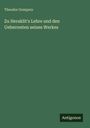 Titel: "Zu Heraklit's Lehre und den Ueberresten seines Werkes" von Theodor Gomperz. Unten steht "Antigonos".