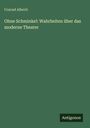 Text: "Conrad Alberti", "Ohne Schminke!: Wahrheiten über das moderne Theater", "Antigonos". Grüner Hintergrund, schlichtes Design.