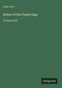 Zane Grey: „Riders of the Purple Sage“ in großer Schrift. Ein schlichtes, grünes Design mit dem Logo „Antigonos“.