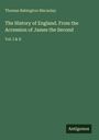 "Thomas Babington Macaulay, The History of England. From the Accession of James the Second, Vol. I & II." Text auf grünem Hintergrund.