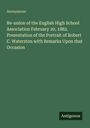 Anonymous. Re-union of the English High School Association February 20, 1882. Unten steht "Antigonos" auf grünem Hintergrund.