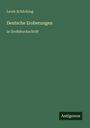 Text: "Levin Schücking, Deutsche Eroberungen, in Großdruckschrift, Antigonos." Grünes Cover mit minimalistischer Gestaltung.