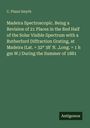 C. Piazzi Smyth: Madeira Spectroscopic. Being a Revision of 21 Places in the Red Half of the Solar Visible Spectrum with a Rutherfurd Diffraction Grating, at Madeira (Lat. = 32° 38' N. ,Long. = 1 h gm W.) During the Summer of 1881, Buch