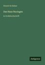 Honoré de Balzac: Das Haus Nucingen, Buch