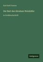 Karl Emil Franzos: Der Bart des Abraham Weinkäfer, Buch