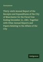 Text: "Thirty-sixth Annual Report of the Receipts and Expenditures of the City of Manchester..." Unten steht "Antigonos".