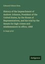 Text über Andrew Johnsons Amtsenthebung 1868 von Edmund Gibson Ross, "in large print". Unten steht "Antigonos".
