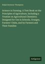Ein grünes Cover mit dem Buchtitel: "Science in Farming" von Ralph Seymour Thompson, und dem Wort "Antigonos".