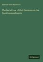 Edward Abiel Washburn: "The Social Law of God. Sermons on the Ten Commandments". Grünes Cover, unten rechts "Antigonos".