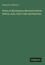 Über einem grünen Hintergrund steht: "Rasmus B. Anderson, Works of Bjornstjerne Bjornson Patriots Edition. Arne, Early Tales and Sketches". Unten: "Antigonos".