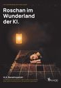 Titel: "Roschan im Wunderland der KI." Darunter schläft eine Frau auf einem verzierten Teppich, beleuchtet von einer Lampe.