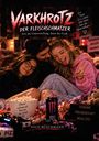 "VARKHROTZ DER FLEISCHSCHMATZER" steht oben. Drei lächelnde Personen kuscheln auf einem Sofa. Eine Frau zeigt ein Peace-Zeichen.