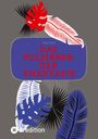 Text: "Fabio Koch, DAS PULSIEREN DER PHANTASIE." Illustration: Bunte Blätter, tiefrote und blaue Töne auf grauem Hintergrund.