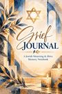 „Grief Journal: A Jewish Mourning & Shiva Memory Notebook.“ Illustration mit Kerzen und Davidstern in Blau-Gold.