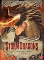"Julie Kagawa. Storm Dragons: Finale inmitten des Sturms." 

Ein feuerspeiender Drache mit großen Hörnern in einer feurigen Landschaft.