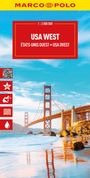 : MARCO POLO Reisekarte USA West 1:2 Mio., KRT