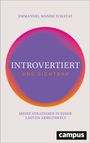 "INTROVERTIERT UND SICHTBAR" in lila Kreis auf grauem Hintergrund, oben "EMMANUEL WANDJI TCHATAT", unten "campus" Logo.