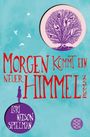 Text: "MORGEN KOMMT EIN NEUER HIMMEL", "ROMAN", "LORI NELSON SPIELMAN". Illustration: Baum mit Symbolen. Hintergrund: Vögel.
