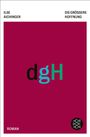 Oben: "ILSE AICHINGER" und "DIE GRÖSSERE HOFFNUNG". Mitte: "dgH". Unten: "ROMAN". Dunkelroter Hintergrund.