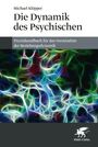 "Die Dynamik des Psychischen", Praxishandbuch. Abstrakte, leuchtende Muster in Blau, Grün, Lila. Logo: Weißer Greif.