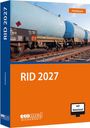 "RID 2027", "Holzhäuser", "ecomed SICHERHEIT", "mit Download"; blauer Kesselwaggon auf Gleisen, oranger Hintergrund.