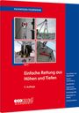 Text: "Einfache Rettung aus Höhen und Tiefen, 3. Auflage, ecomed SICHERHEIT." Roter Hintergrund mit Rettungsgeräten.